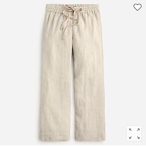 J.Crew seaside linen pants (natural and white)